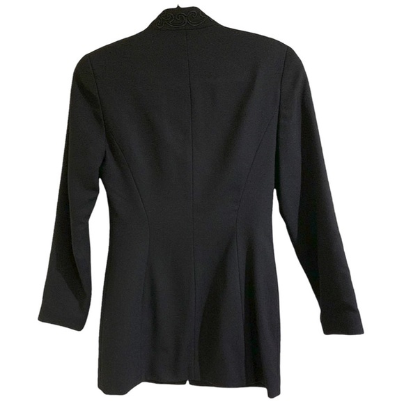 GILLIAN Stunning Black Suit 100% Wool Jacket/blazer & skirt vintage Size 2 - Picture 8 of 11